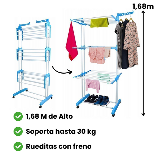 Tendedero Plegable 1,68m - Cuppingo™