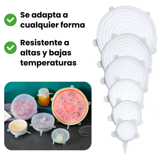 Kit 6 Tapaderas Elasticas - Cuppingo™